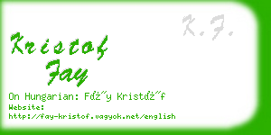 kristof fay business card